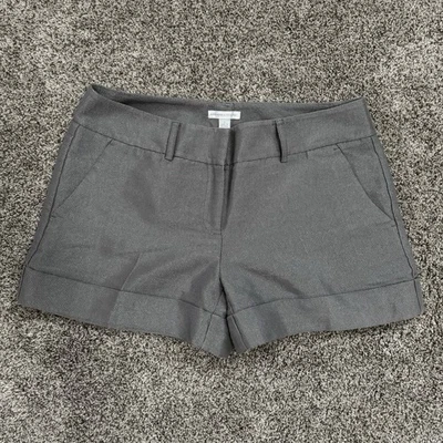 Pantalones Cortos de Vestido New York & Company Plateados Metálicos Forrados Brillantes Talla 8 *GENIALES* Foto 1 de 4