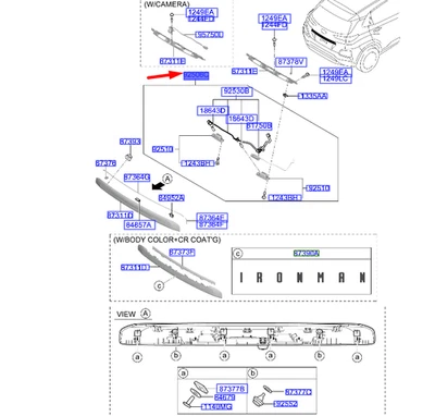 HYUNDAI KONA MK1 Rear License Plate Light Assy 92501J9100 NEW - Image 1 of 2