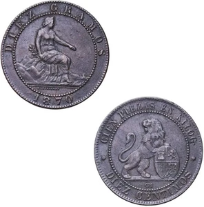 *GUTSE*237-GOBIERNO PROVISIONAL, 10 CÉNTIMOS 1870, EBC. - Picture 1 of 1