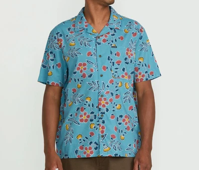 VOLCOM OFFERING Men's S/S Woven Shirt - Blue - XXL - NWT - Image 1 of 4