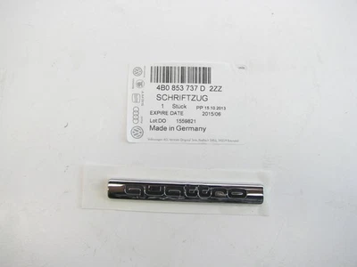 NUEVO - Placa de identificación emblema insignia puerta trasera elevadora OEM *Quattro* para Audi 4B0853737D2ZZ Foto 1 de 4