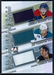 2013-14 ITG Past Present & Future Jerseys #09 M. Lemieux/C. Mcdavid/J. Thornton - Picture 1 of 2