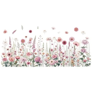 Peel and Floral Vinyl Wall Murals for Living Room and Bedroom Decoration - Picture 1 of 6