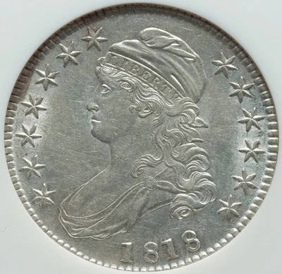 Capped Bust Half Dollar 1818 NGC AU-55! O-112 Super Nice PQ Coin. Lustrous! - Image 1 of 4