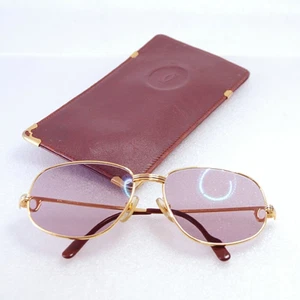 Gafas de sol Cartier Trinity recetadas con estuche blando dorado Must Line - Imagen 1 de 5