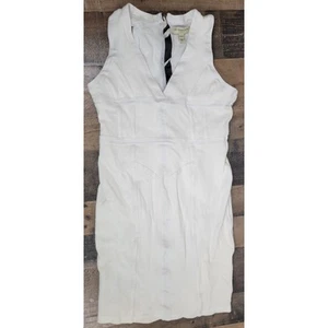 Burberry London Off White Creme Ärmellos Jersey Etui Netz Kleid Damen 10 - Bild 1 von 14