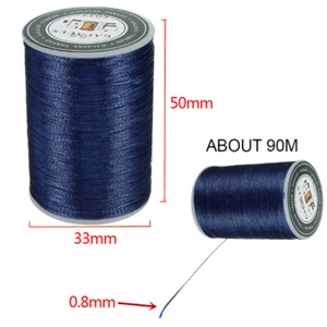 1Pc Waxed Thread 0.8mm 90m Polyester Cord Sewing Machine Stitching For Craft^ - Picture 1 of 23