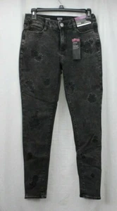 Pantalones de mezclilla ANA Jegging tiro medio elásticos enjuagues oscuros bordados negros 6 - Imagen 1 de 8