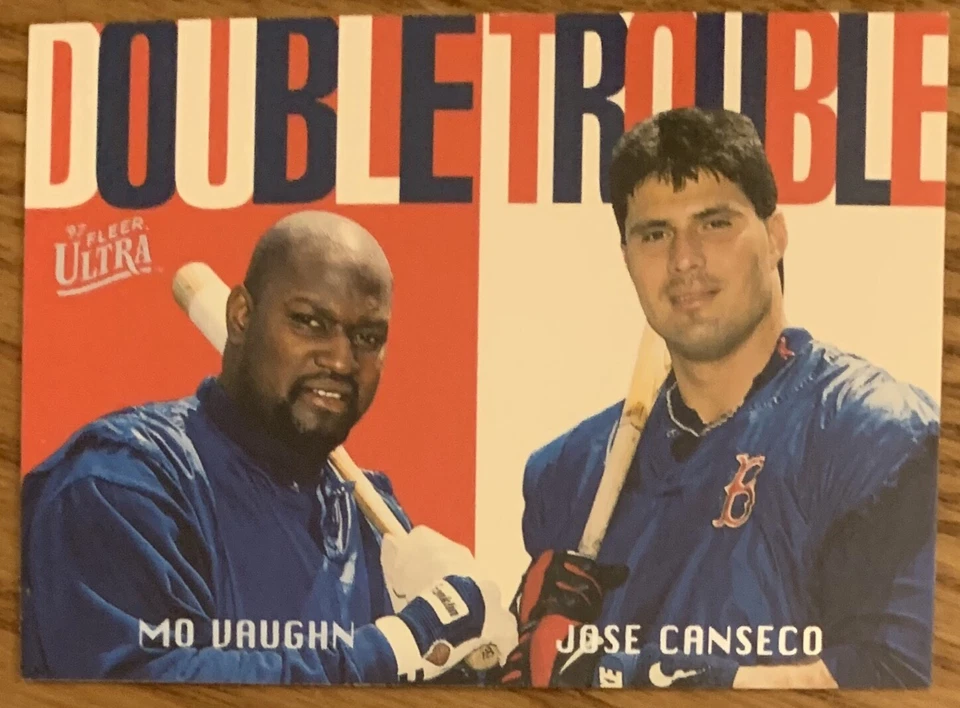JOSE CANSECO & MO VAUGHN 1997 FLEER ULTRA DOUBLE TROUBLE CARD, WOW ! - Image 1 of 1