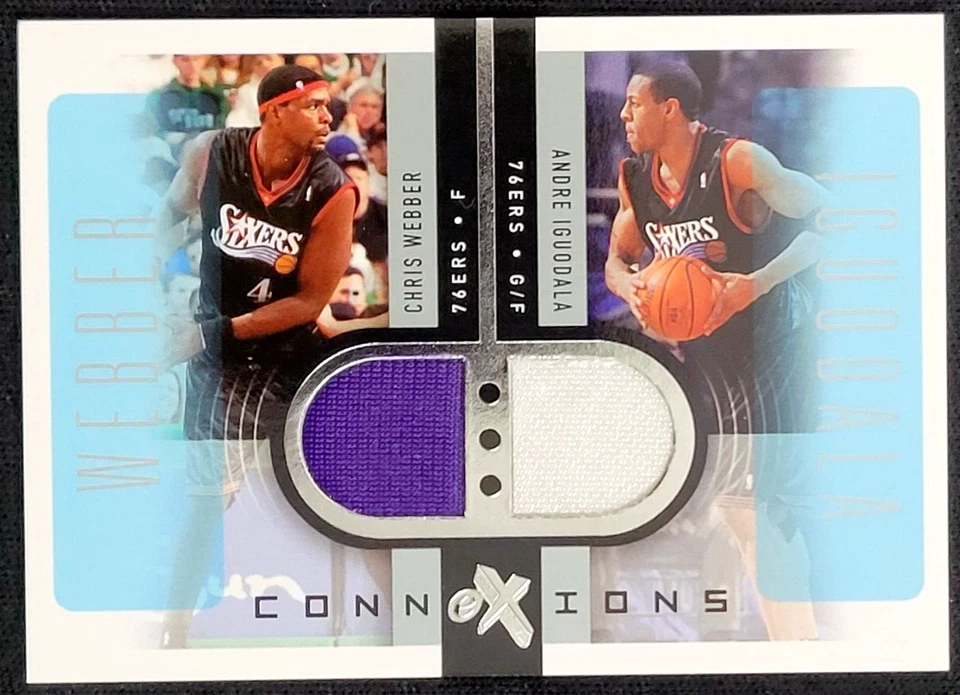 Fleer Ex Andre Iguodala/Chris Webber Ex Connections 2006-07 doble JSY #D 165/199 Foto 1 de 2