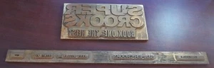Set of 2 SUPER CROOKS copper stamping press PRINTING PLATE One Of A Kind MARVEL - Picture 1 of 7