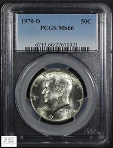 1970 D Kennedy Silver Half Dollar 50C PCGS MS 66 - Picture 1 of 5