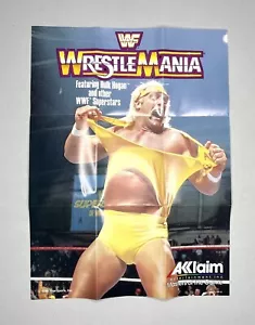 Póster original Nintendo NES WWF WrestleMania inserto solo ACL-HN-US - Imagen 1 de 3