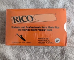 Rico Orange Box Baritone Saxophone Reeds 1.5 Strength 25 Count Sealed NOS - Picture 1 of 4