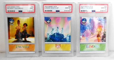 Disney Hits D23 Expo 2nd Ed Trading Cards Encanto Elemental Turning Red PSA 10&9 - Image 1 of 2
