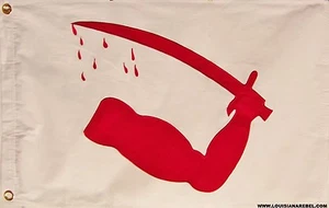 HEAVY 2 x 3 SEWN COTTON TEXAS GOLIAD FLAG - DIMMIT'S - SWORD & BLOOD - Picture 1 of 7