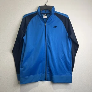 New Balance Boys Size 14/16 Jacket Blue/Navy Blue Athletic Lace Accents Full Zip - Picture 1 of 7