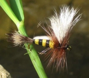 Gilchrist Fliegen. 3 x Trockenfliegen BEE HUMPY. Auswahl von Größen - Bild 1 von 1