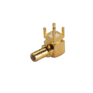 50 PCS SMB male PCB connector right angle plug goldplated RF Coaxial Connector - Picture 1 of 4