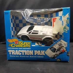 Vintage Hot Wheels Super Changers Lamborghini Countach Traction Car Sealed - Picture 1 of 7