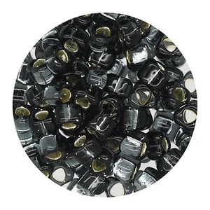 Cuentas triangulares de vidrio japonesas 5/0 forradas en plata gris - Imagen 1 de 2