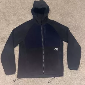 NIKE SB REISSVERSCHLUSS KAPUZE schwarz Polartec FLEECEJACKE Dunk SB Skateboard Größe Small - Bild 1 von 5