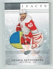 14-15 Upper Deck Artifacts  Henrik Zetterberg  1/1  Jay Tyler Custom Patch Card