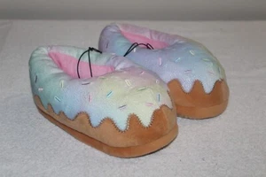 Wonder Nation Girls sz 11-12 Donut Slippers, Plush Warm House Shoes - Picture 1 of 7