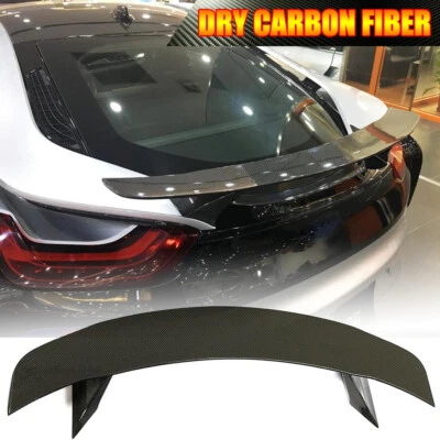 Fits BMW I8 i8 Coupe 2014-2018 REAL CARBON Rear Trunk Spoiler High Boot Wing Lip - Image 1 of 4