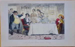 1854 ~HAND PAINTED,VICTORIAN STEEL ENGRAVING~HANDLEY CROSS or MR JORROCKS'S HUNT - Picture 1 of 1