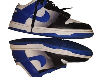 Size 7Y - Nike Dunk Low (GS) 'Game Royal White Black' Shoes HJ9209-400 - Image 1 of 4
