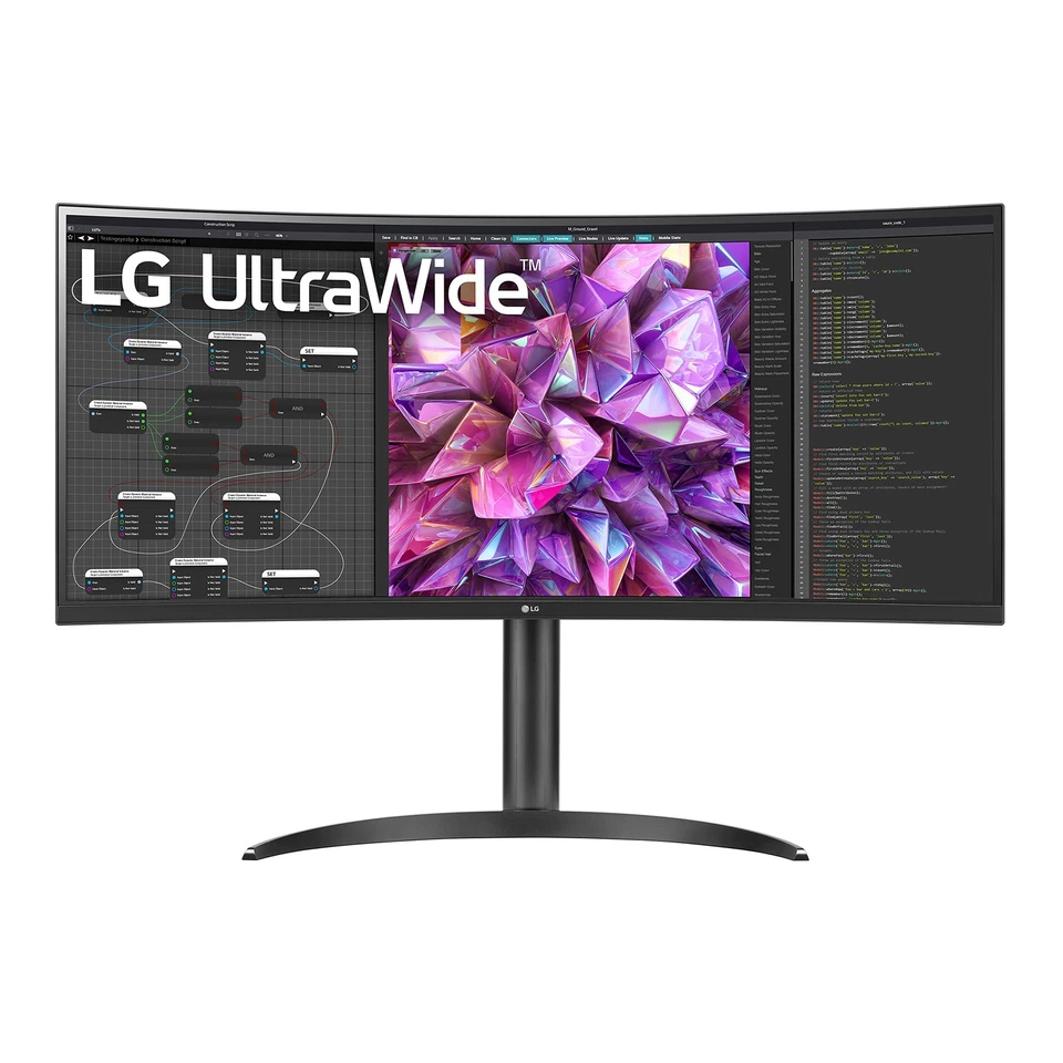 LG UltraWide QHD 34-Inch Curved Computer Monitor 34WQ73A-B, IPS (LCD DAMAGED) - Image 1 of 4