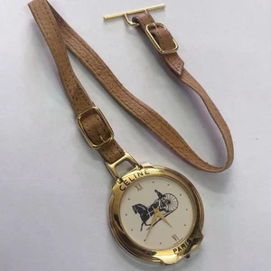 Reloj Bolsillo CELINE Vintage Raro Dorado Funcionando Envío Gratis - Imagen 1 de 8