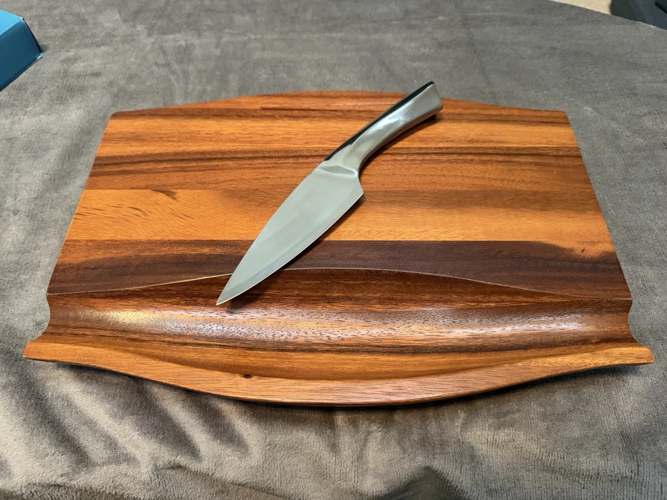 Nambe Drift Cheese Board With Knife MT0741