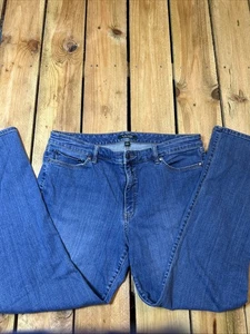 Lauren Ralph Lauren Damen Gr. 16 Jeans dunkle Waschung modern gerade kurvige Schrittlänge 30" - Bild 1 von 8
