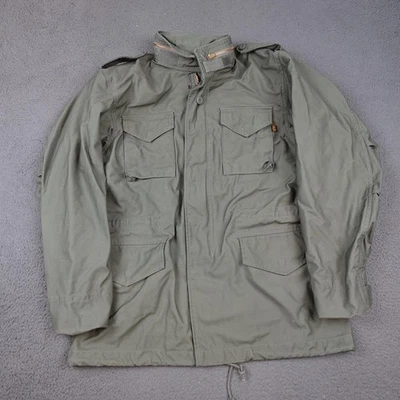 Chaqueta Alpha Industries Para Hombre Pequeña Regular Oliva M-65 Abrigo de Campo Ejército Militar Foto 1 de 4