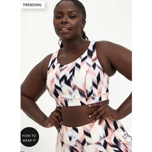 Neu mit Etikett Torrid Damen 2X sportlicher Sport-BH Training Fitness geometrisches Muster Activewear - Bild 1 von 8