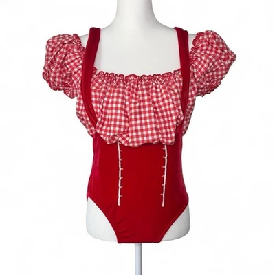 Sexy Red Riding Hood Farmers Daughter Country Costume M/L - Image 1 of 4