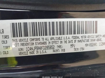 Carcaça de filtro de ar Jeep Patriot 2015 2,00L usada fabricante de equipamento original 114K milhas 319-00744 - Imagem 1 de 4