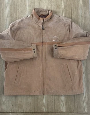 Rare Vtg Perry Ellis America Mens Leather Coat Cowboy Rancher Trucker Jacket 4X - Image 1 of 4
