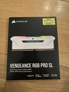 Corsair Vengeance RGB PRO SL 32GB (2x16GB) DDR4 3600MHz CL18 White – Gaming RAM - Picture 1 of 2
