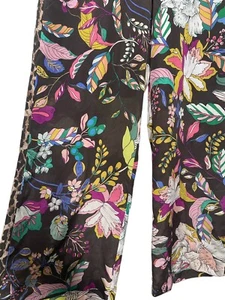 Johnny Was Arabella Lounge Womens Pant S Floral Mix Print Silk Palazzo $248 - Picture 1 of 6