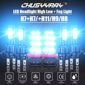For Mercedes-Benz CLS550 2007 2008 2009-2011 - 6x LED Headlight+Fog Light Bulbs - Picture 1 of 11