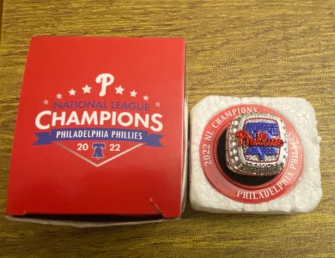 BRAND NEW Phillies SGA BRYCE HARPER 2022 NL Champions Replica Ring 7/15/23 Cover