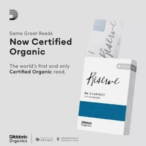 10-Pack Bb Clarinet Reeds Filed Strength 3.0 Organic Rico Reserve - Picture 1 of 18