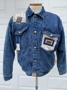 Giacca denim hip hop toppa danni maggiori vintage anni 90 oversize media 2 - Foto 1 di 17