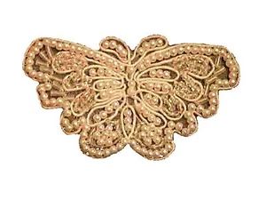 2 Pearl Accents embroidered apparel and fashion accessory butterfly dress veil - Picture 1 of 1