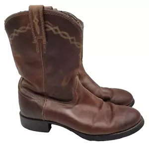 Ariat Mens Size 10 Heritage Roper Cowboy Boots 10002284 Brown Leather Western - Picture 1 of 19