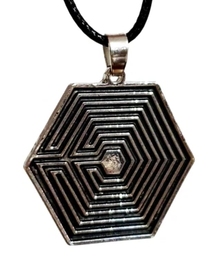 Collar Colgante Laberinto Laberinto 18" Cordón con Extensor Cadena Símbolo Espiritual Foto 1 de 4