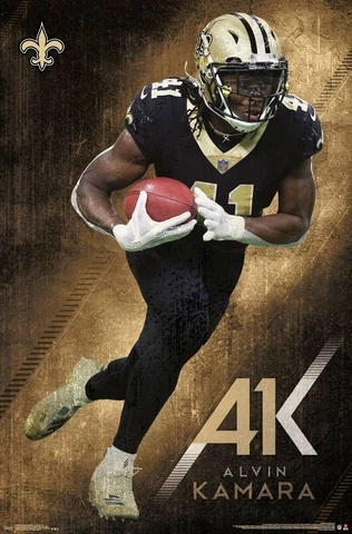 Alvin Kamara AK41 New Orleans Saints Running Back NFL Football 22x34 Wall POSTER Cover